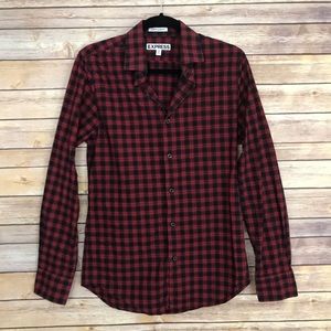 Express Extra Slim Fit Buffalo Plaid Button-Down